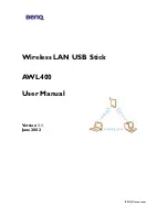 BenQ AWL400 User Manual preview