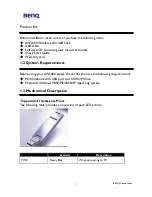 Preview for 6 page of BenQ AWL400 User Manual