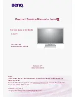 Preview for 1 page of BenQ BL2423PT Product Service Manual – Level Ii