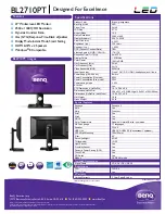 Предварительный просмотр 1 страницы BenQ BL2710PT Limited Warranty