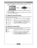 Предварительный просмотр 10 страницы BenQ DC C25 User Manual