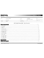 Предварительный просмотр 1 страницы BenQ DHR200 Service Manual