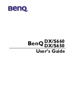 BenQ DS660 - Professional SVGA DLP Projector User Manual preview