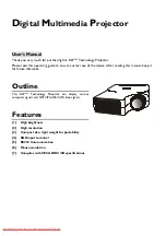 BenQ DX550 User Manual Manual preview