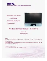 Предварительный просмотр 1 страницы BenQ E2400HD - 24" LCD Monitor Service Manual