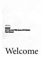 Preview for 1 page of BenQ FP202W - 20" LCD Monitor User Manual