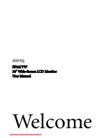 Preview for 1 page of BenQ FP241VW - 24" LCD Monitor User Manual