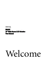 Preview for 1 page of BenQ FP92W - 19" LCD Monitor User Manual