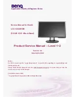 Предварительный просмотр 1 страницы BenQ G2320HDB Service Manual