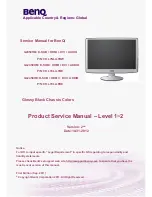 Preview for 1 page of BenQ G2450HM Service Manual