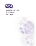 BenQ G910WAE User Manual preview