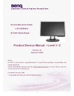 BenQ G920HDA Service Manual preview