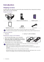 Preview for 6 page of BenQ LK936ST User Manual