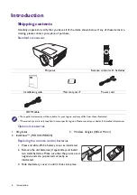 Предварительный просмотр 6 страницы BenQ LU935 User Manual