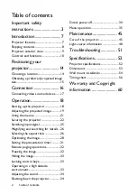 Preview for 2 page of BenQ LX810STD User Manual