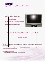 BenQ M2400HD - 24" LCD Monitor Service Manual предпросмотр