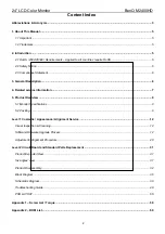 Preview for 2 page of BenQ M2400HD - 24" LCD Monitor Service Manual