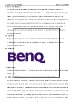 Предварительный просмотр 5 страницы BenQ M2400HD - 24" LCD Monitor Service Manual