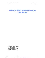 Preview for 1 page of BenQ MOD 9001 User Manual