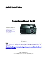 Preview for 1 page of BenQ MP515 - SVGA DLP Projector Product Service Manual