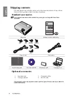 Preview for 8 page of BenQ MP626 - DLP XGA Proj 2500 Lum 3000:1CR 3D Enabled Lan Rdy Brilliant Clrtm User Manual