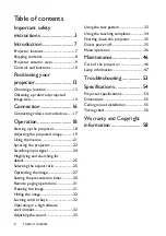 Preview for 2 page of BenQ MS3081+ User Manual