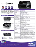 Preview for 1 page of BenQ MS510 Specifications