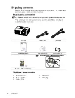 Предварительный просмотр 8 страницы BenQ MW712 User Manual