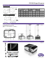 Preview for 2 page of BenQ MW769 Specifications