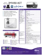 Preview for 1 page of BenQ MW814ST Specifications