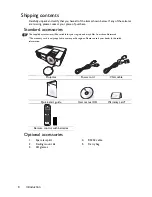 Preview for 8 page of BenQ MW824ST User Manual