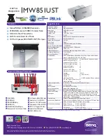 Preview for 1 page of BenQ MW851UST Specifications