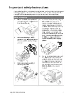 Предварительный просмотр 3 страницы BenQ MW853UST User Manual