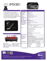 BenQ MX501 Datasheet preview