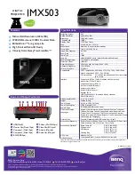 Предварительный просмотр 1 страницы BenQ MX503 Datasheet