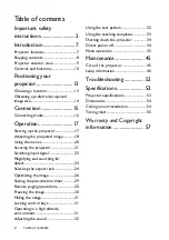 Preview for 2 page of BenQ MX507P User Manual