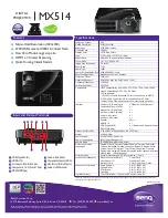 Preview for 1 page of BenQ MX514 Specifications