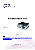 BenQ MX613ST Product Service Manual предпросмотр