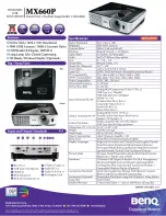 BenQ MX660P series Datasheet предпросмотр