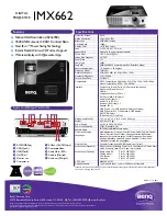 BenQ MX662 Datasheet предпросмотр