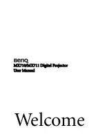 BenQ MX710 User Manual preview