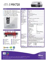 Предварительный просмотр 1 страницы BenQ MX720 Datasheet