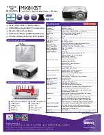 BenQ MX810 ST Datasheet preview