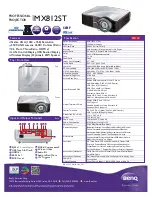 Preview for 1 page of BenQ MX812ST Specifications