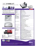 Preview for 1 page of BenQ MX880UST Specifications