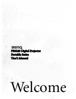 Preview for 1 page of BenQ PB6240 - XGA DLP Projector User Manual