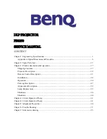 BenQ PB8250 - XGA DLP Projector Service Manual предпросмотр