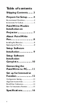 Preview for 2 page of BenQ PointWrite PW31U User Manual