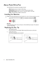 Предварительный просмотр 8 страницы BenQ PointWrite PW31U User Manual