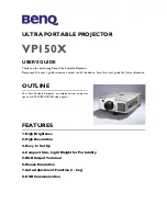 BenQ Professional VP150X User Manual предпросмотр